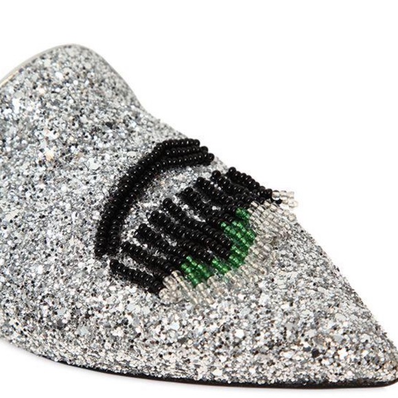 Chiara Ferragni beaded flirting eyes glitter mule - Picture 5 of 7
